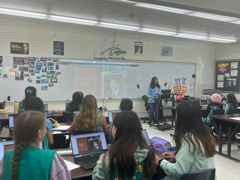 Girl Scouts coding session
