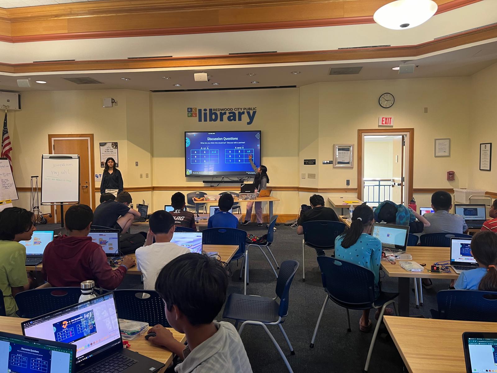 Group activity at library